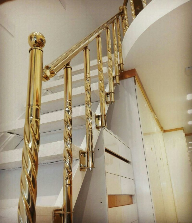 نرده استیل پایه پیچ دار
